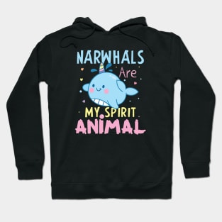 Narwhlas Are My Favorite Animals Gift Narwhals Lovers Gift Hoodie